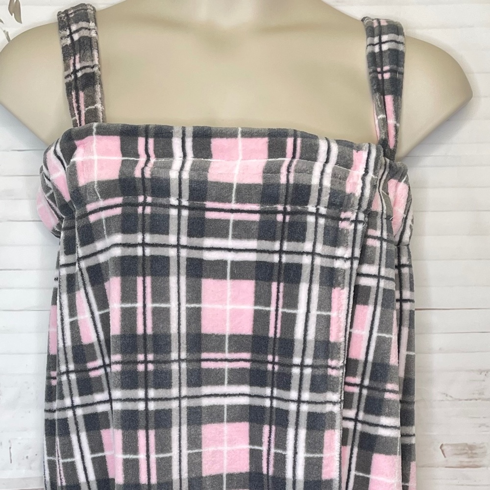 White River Bass Pro Shops Womens Pink Gray Soft Wearable Towel Cover Up Robe OS